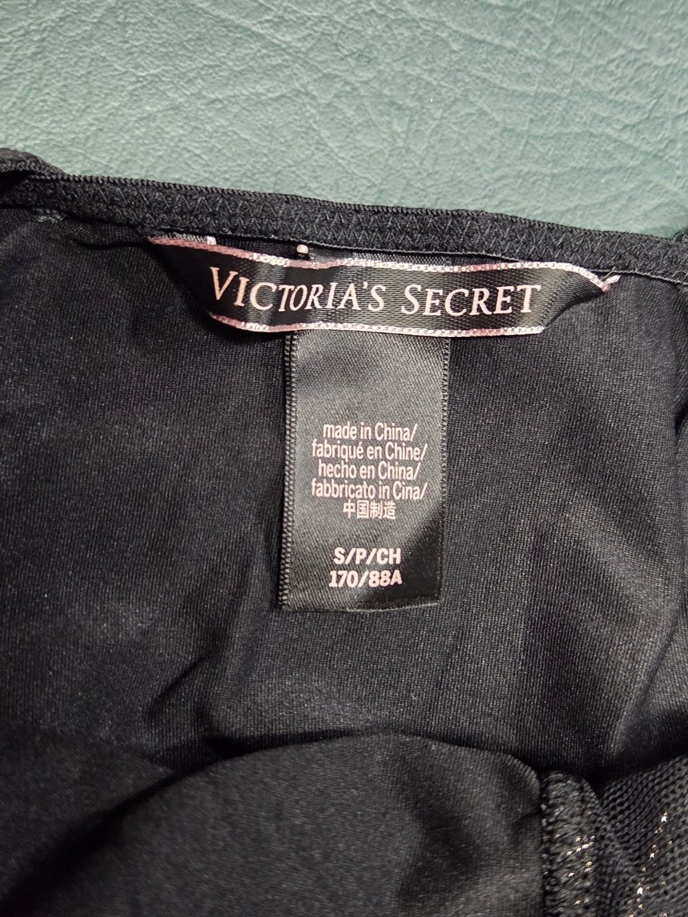 **Victoria's Secret Black Bodysuit with Golden Shimmer Color.** - Picture 5 of 7